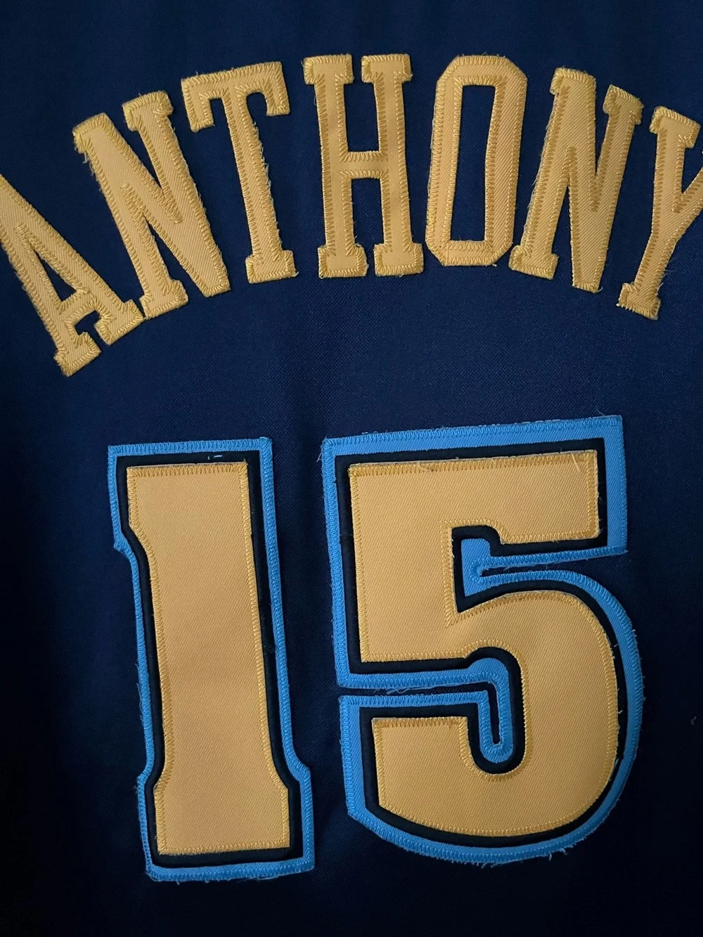 Vintage Adidas Carmelo Anthony Denver Nuggets Stitched 50 XL Melo Alternate
